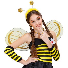 Marabou Bienen-Haarreif mit Antennen Gold-Gelb