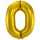 Edler Folienballon mit Ziffer 0 Gold 86cm