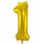 Edler Folienballon mit Ziffer 1 Gold 86cm
