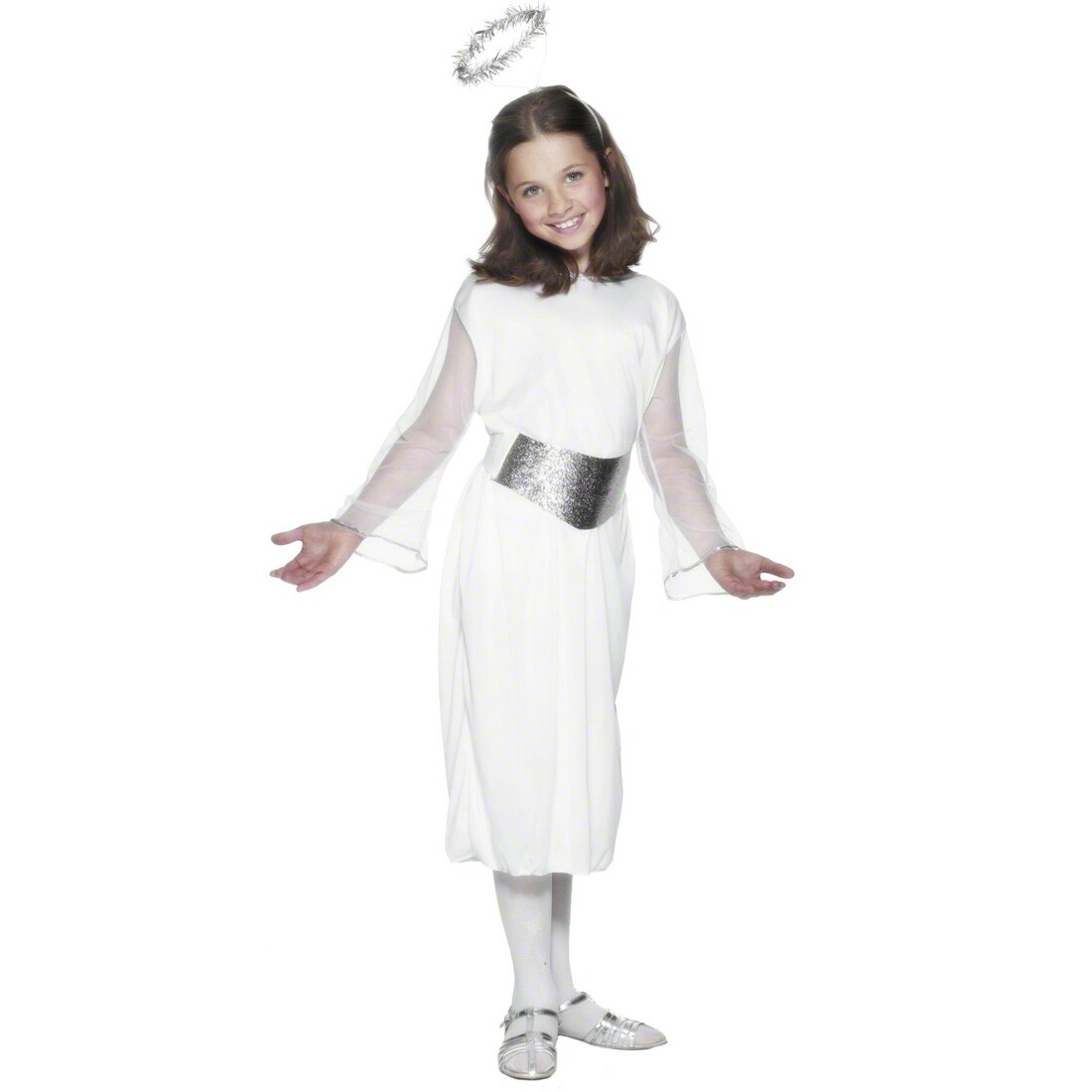 Kinder Engelskostüm L 145-158cm Kinderkostüm weiß Engel Kostüm Kind 10-12 Jahre 