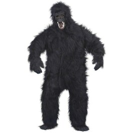 Gorilla Kostüm schwarz max. 180 cm