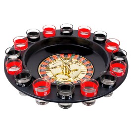 Lustiges Trinkspiel Sauf-Roulette Schwarz-Rot 30 cm
