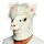Lustige Latex-Maske Lama Weiß