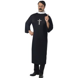 Priesterkostüm Pfarrer Kostüm Schwarz XL 56/58