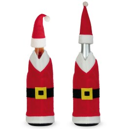 Hübsche Flaschendeko Weihnachten Rot-Weiß