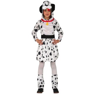 Dalmatiner-Kostüm für Mädchen Weiß-Schwarz