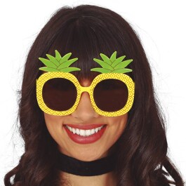 Stylische Ananas Sonnenbrille Gelb-Gr&uuml;n