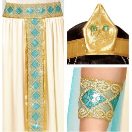 Elegantes Ägypterin Kostüm für Mädchen Beige 116, 4 - 5 Jahre