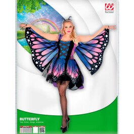Zauberhaftes Schmetterling Kostüm für Damen Violett S (34/36)