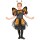 Schmetterling Kostüm für Mädchen Schwarz-Orange 104, 2 - 3 Jahre