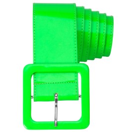 Breiter Taillengürtel mit Schnalle im 80er Jahre Look Neon-Grün