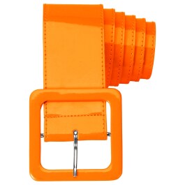 Breiter Tailleng&uuml;rtel mit Schnalle im 80er Jahre Look Neon-Orange