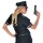 Aufregendes Polizistin-Kostüm Cop Girl Schwarz S/M (34 - 40)