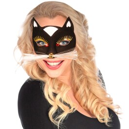 Originelle Katzenmaske für Frauen Schwarz