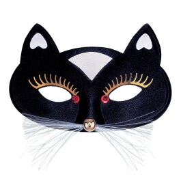 Originelle Katzenmaske für Frauen Schwarz