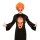 Originelle Punk Teufel Perücke für Kinder Rot-Orange