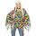 Farbenfroher Hippie Poncho mit Stirnband