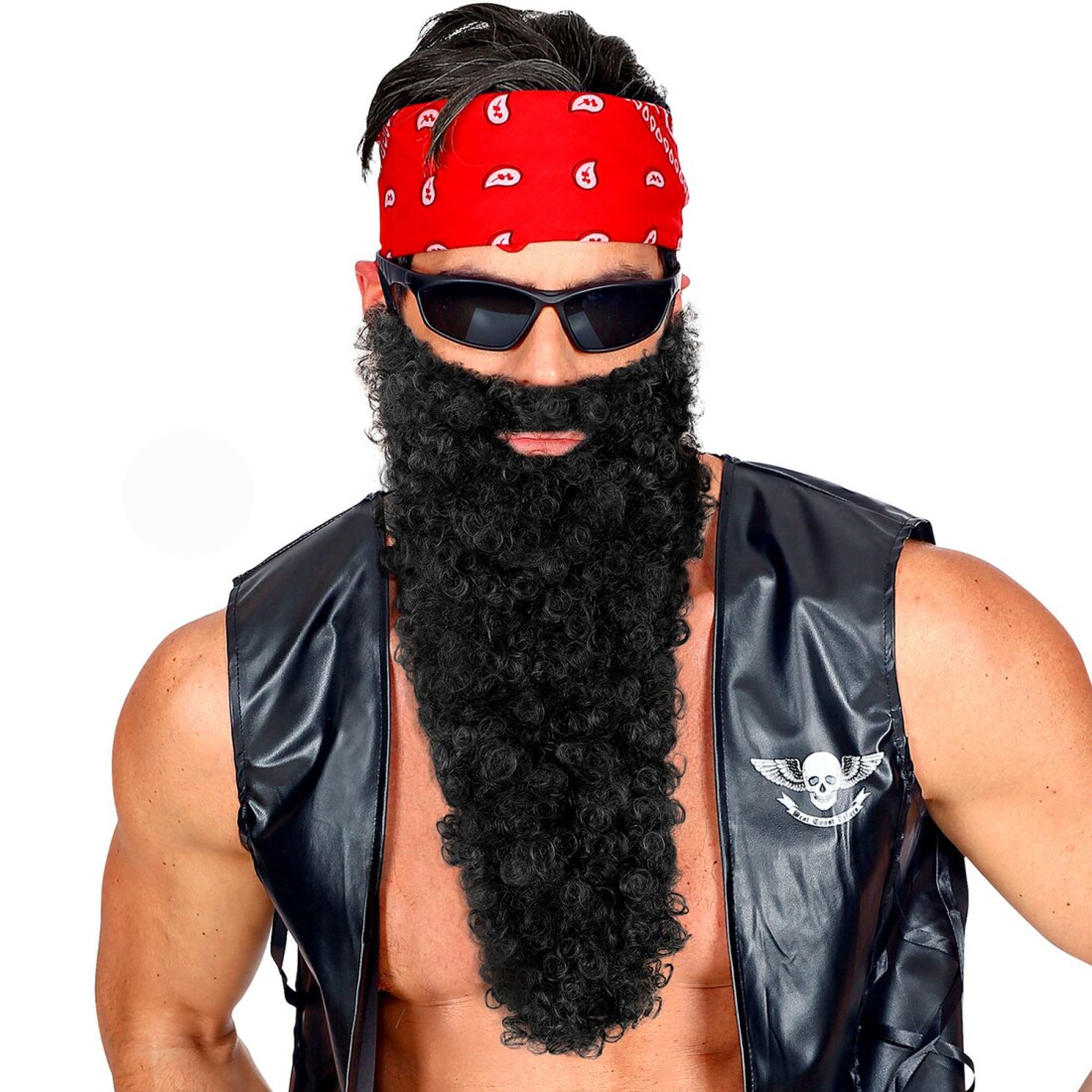 Extralanger ZZ Top Bart mit Schnurrbart Schwarz, 5,99