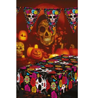 Halloween Party Tischdecke Tag der Toten 137x274 cm