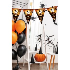 Halloween Wimpelgirlande Kürbis 300cm 20x30cm