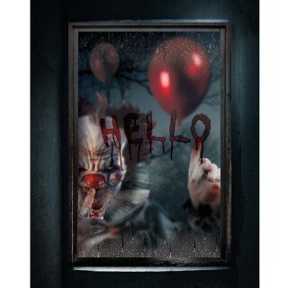 Halloween Fenster Deko Folie Horror Clown