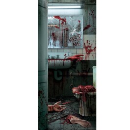 Halloween Raum Deko Tür Poster Blutiges Badezimmer 80x180cm