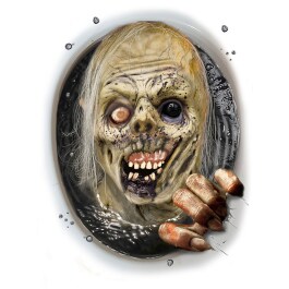 Halloween Klodeckel Aufkleber Zombie 30x40cm