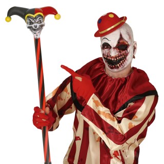 Halloween Clown Zepter Gehstock Harlekin Stab 90cm