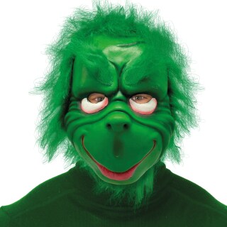 Kobold Maske Grün Grinch Latexmaske