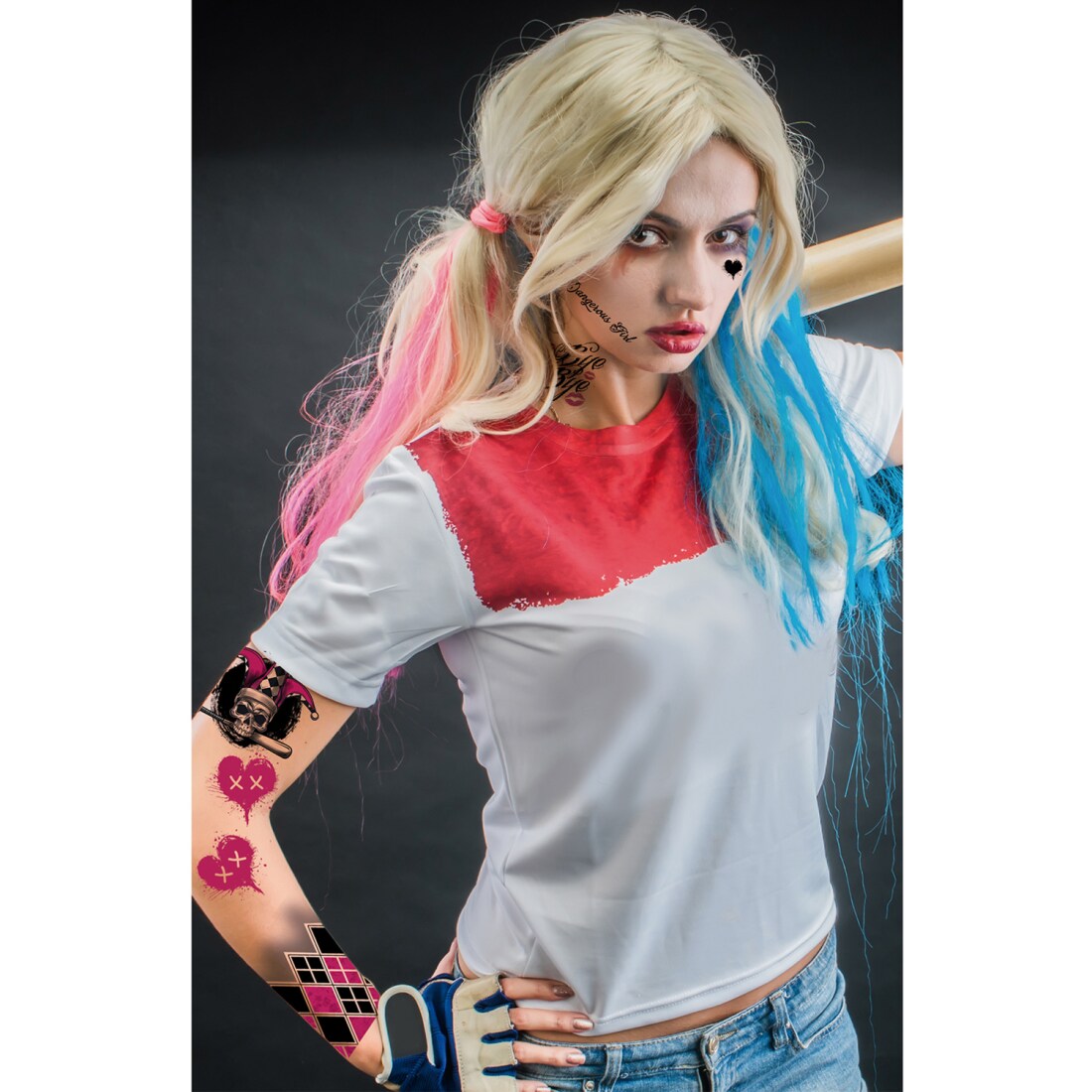 HERMA 15427 Face Art Sticker Clown, Dermatologisch Getestet, Ablösbare Glitzer Gesicht Aufkleber