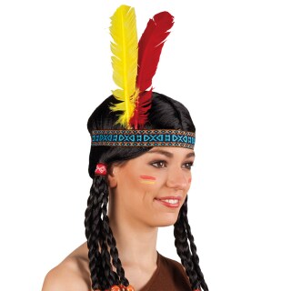 Federstirnband Indianerin Kostümzubehör