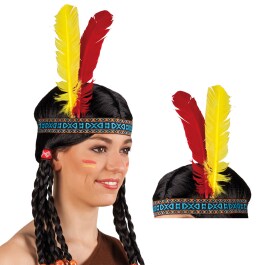 Federstirnband Indianerin Kostümzubehör