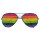 Partybrille Rainbow Fliegerbrille Regenbogen Spaßbrille