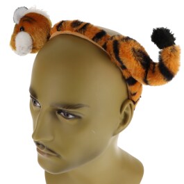 Lustiger Tiger Haarreif Orange Schwarz