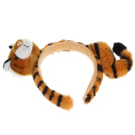 Lustiger Tiger Haarreif Orange Schwarz