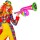 Aufbalsbare Tuba Trompete Clown Rosa 63cm