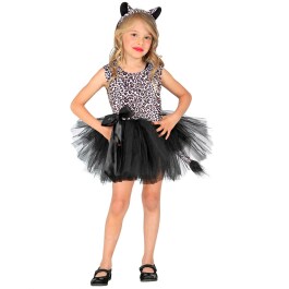 Leopard Kinderkostüm mit Kleid, Tutu und Haarreif 110 cm 3-4 Jahre