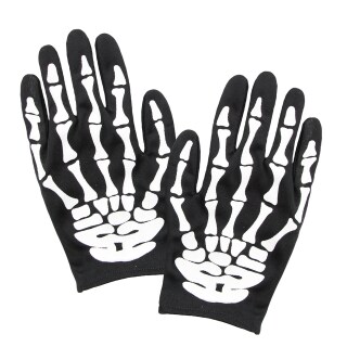 Guirca Skelett-Handschuhe – 40 Cm Gruselige Halloween-Handschuhe Mit Skelettdesign