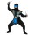 Blaues Ninja Kinderkostüm mit Waffen-Set 128 cm