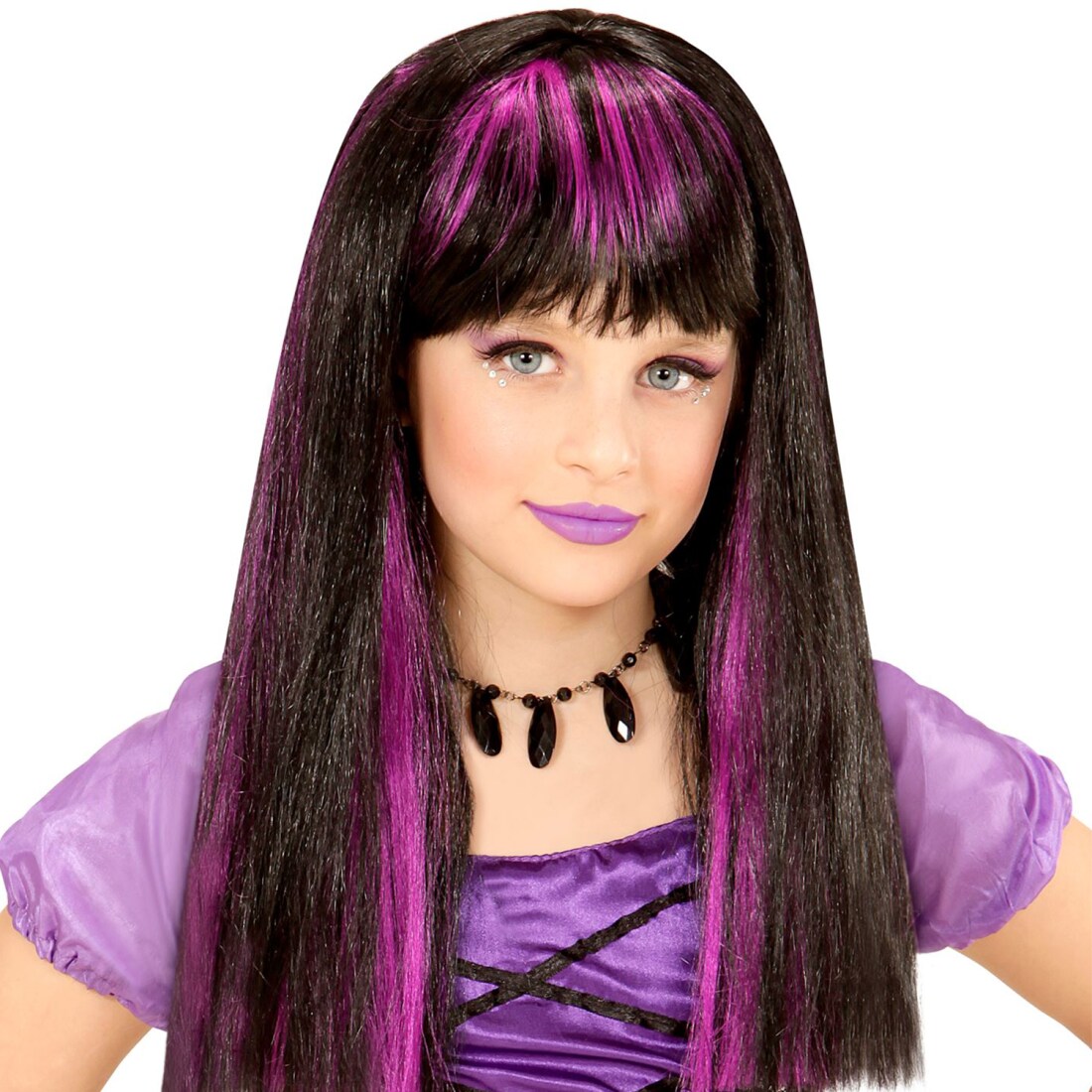 Rubies Glitzer Vampir-Perücke Rosa – Einheitsgröße Für Kinder, Karneval & Kostümparty