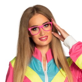 Neon Partybrille pink