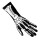 Schwarze Kostüm Handschuhe XL Knochenhände Bones