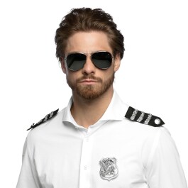 Set Police Polizist mit Partybrille Abzeichen und...