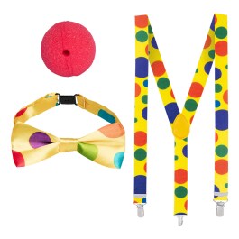 Verkleidungsset Clown mit Clownsnase Fliege und...