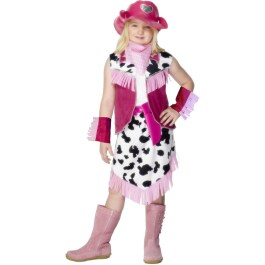 Kinderkostüm Cowgirl Westernkostüm rosa M 140 cm