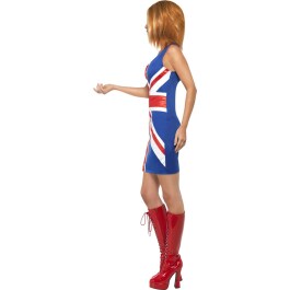 Spice Girls Dress Union Jack Kost&uuml;m blau rot wei&szlig; L 44/46
