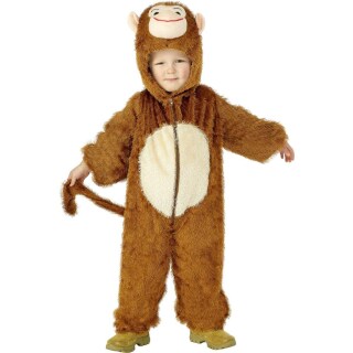 Kinder Affenkostüm Gorilla Kostüm braun 3-5 Jahre 115 - 128 cm