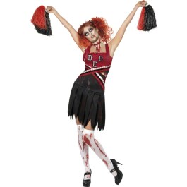 Cheerleader Uniform Zombie Halloween Kostüm rot...