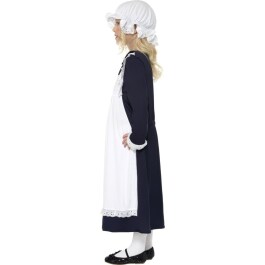 Kinder Dienstmädchen Kostüm Mittelalterkostüm weiß schwarz L 158 cm