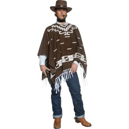 Mexikaner Poncho Kostüm Westernkostüm braun M...